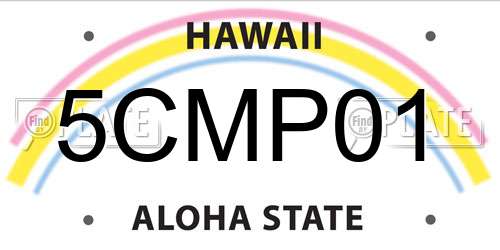 5CMP01 Hawaii License Plate
