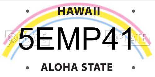 5EMP41 Hawaii License Plate