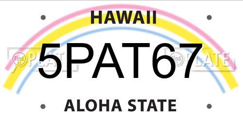 5PAT67 Hawaii License Plate