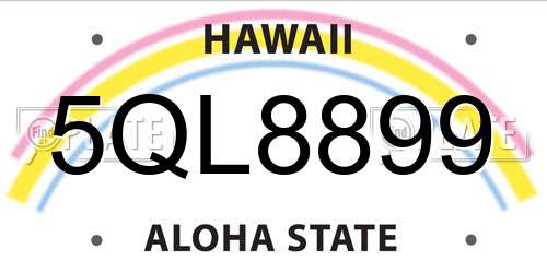 5QL8899 Hawaii License Plate