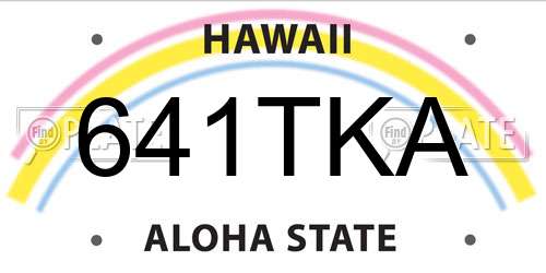 641TKA Hawaii License Plate