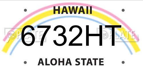 6732HT Hawaii License Plate