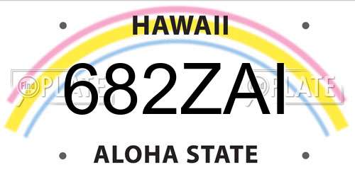 682ZAI Hawaii License Plate