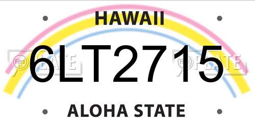 6LT2715 Hawaii License Plate