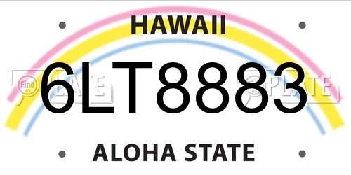 6LT8883 Hawaii License Plate
