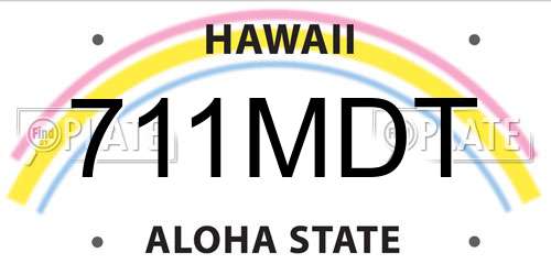 711MDT Hawaii License Plate