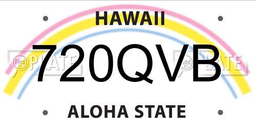 720QVB Hawaii License Plate