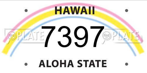 7397 Hawaii License Plate