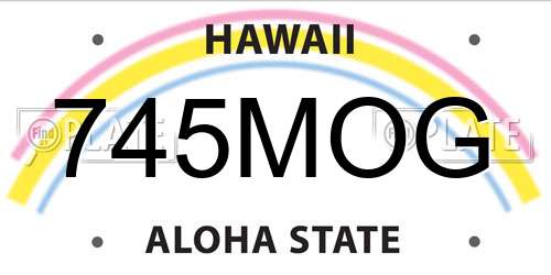 745MOG Hawaii License Plate