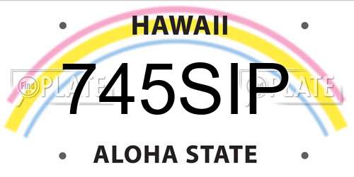 745SIP Hawaii License Plate