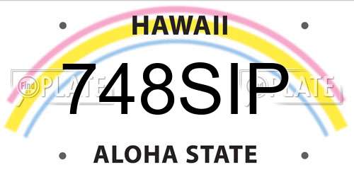 748SIP Hawaii License Plate
