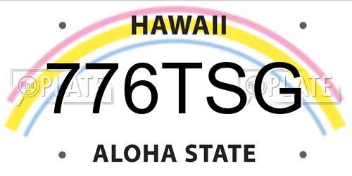 776TSG Hawaii License Plate