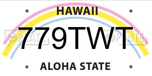779TWT Hawaii License Plate