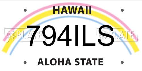 794ILS Hawaii License Plate
