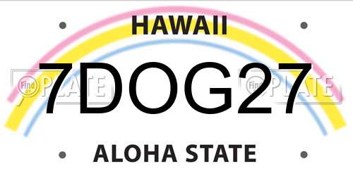 7DOG27 Hawaii License Plate
