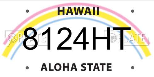 8124HT Hawaii License Plate