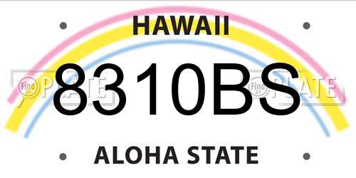 8310BS Hawaii License Plate
