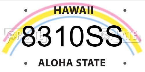8310SS Hawaii License Plate