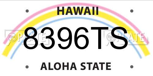 8396TS Hawaii License Plate