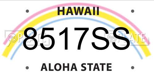 8517SS Hawaii License Plate