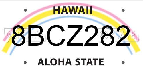 8BCZ282 Hawaii License Plate