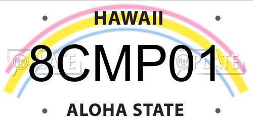 8CMP01 Hawaii License Plate