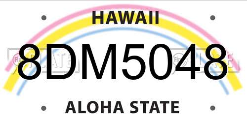 8DM5048 Hawaii License Plate