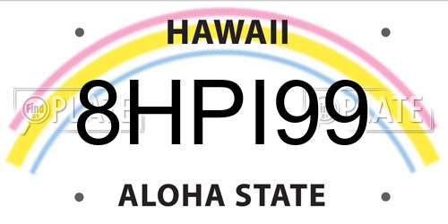8HPI99 Hawaii License Plate
