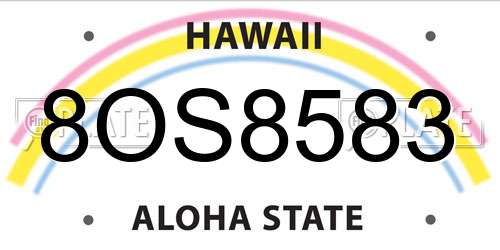 8OS8583 Hawaii License Plate