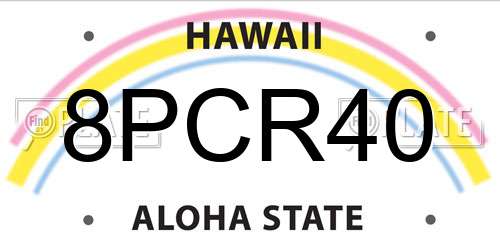 8PCR40 Hawaii License Plate