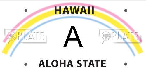 A Hawaii License Plate