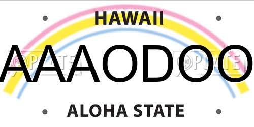 AAAODOO Hawaii License Plate