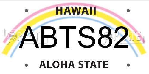 ABTS82 Hawaii License Plate