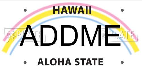 ADDME Hawaii License Plate