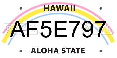 AF5E797 Hawaii License Plate
