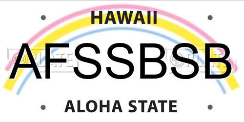 AFSSBSB Hawaii License Plate