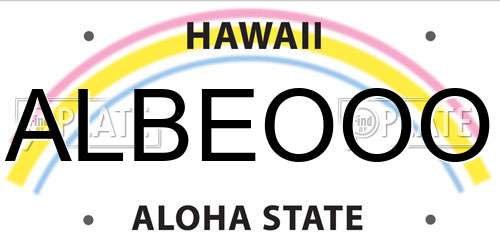 ALBEOOO Hawaii License Plate