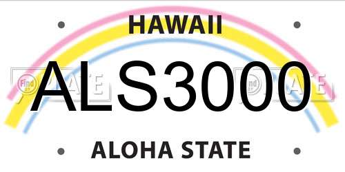 ALS3000 Hawaii License Plate