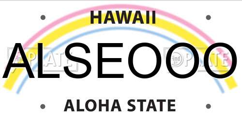 ALSEOOO Hawaii License Plate