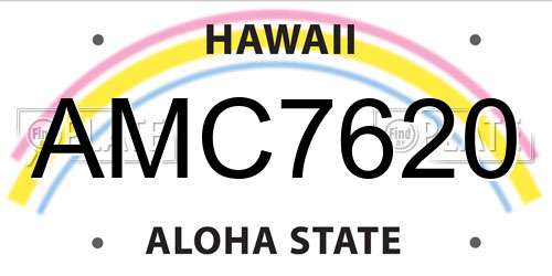 AMC7620 Hawaii License Plate