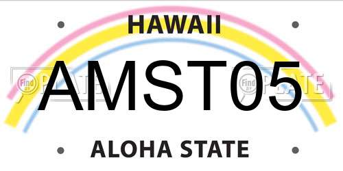 AMST05 Hawaii License Plate