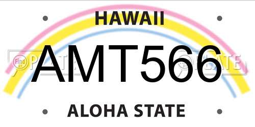 AMT566 Hawaii License Plate