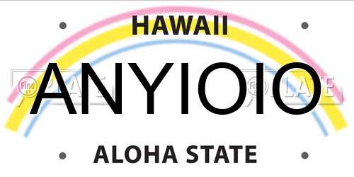 ANYIOIO Hawaii License Plate
