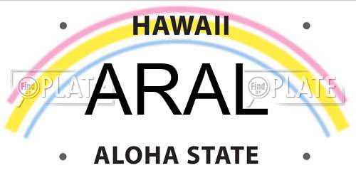 ARAL Hawaii License Plate