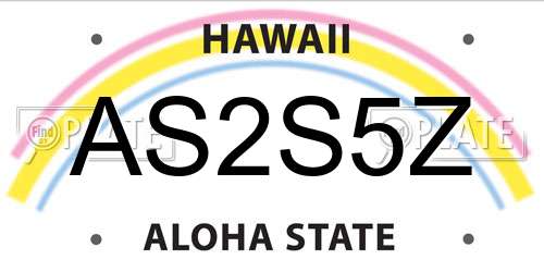 AS2S5Z Hawaii License Plate