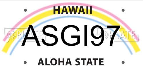 ASGI97 Hawaii License Plate