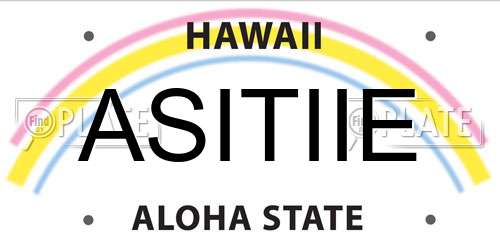 ASITIIE Hawaii License Plate