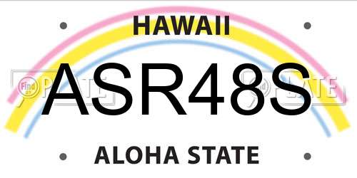 ASR48S Hawaii License Plate