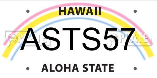 ASTS57 Hawaii License Plate