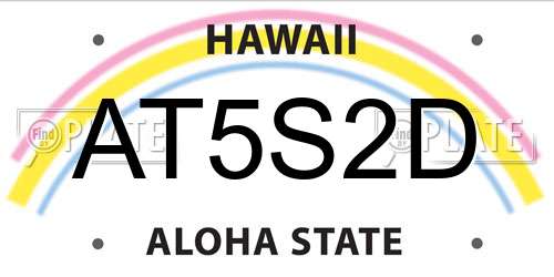 AT5S2D Hawaii License Plate